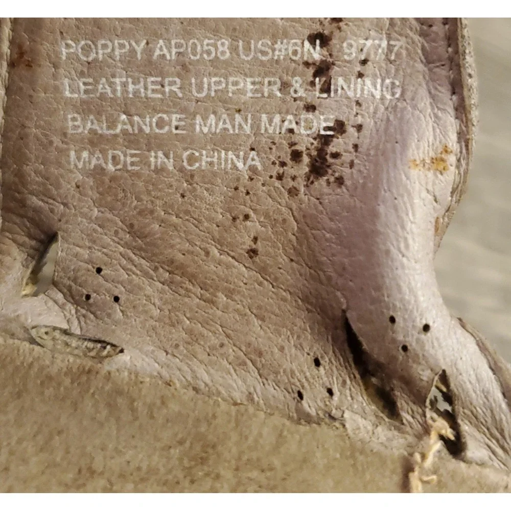 Abeo Bio System‎ Poppy Leather Sandals Women's Size 6 Tan